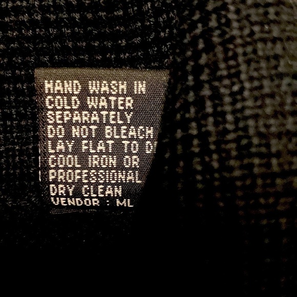 Tulliano black wool blend knit collared sweater. Long sleeves. Size Large. - Picture 4 of 7